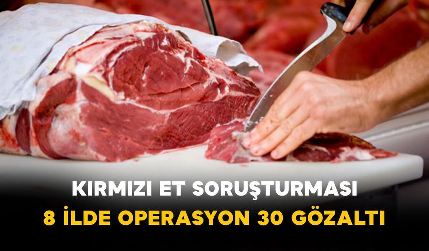Kırmızı Et Soruşturması: 8 İlde Operasyon 30 Gözaltı