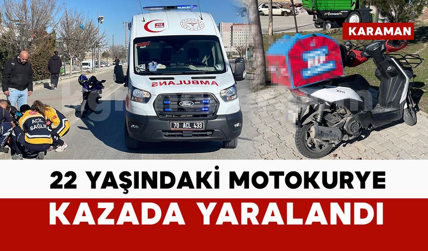 Kontrolden çıkan motosiklet devrildi: motokurye yaralı