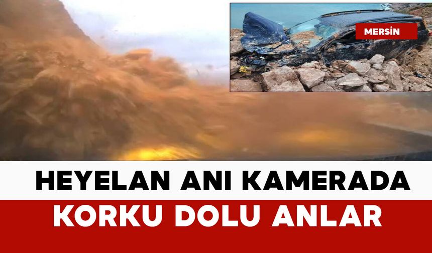 Mersin-Antalya yolunda korkutan heyelan