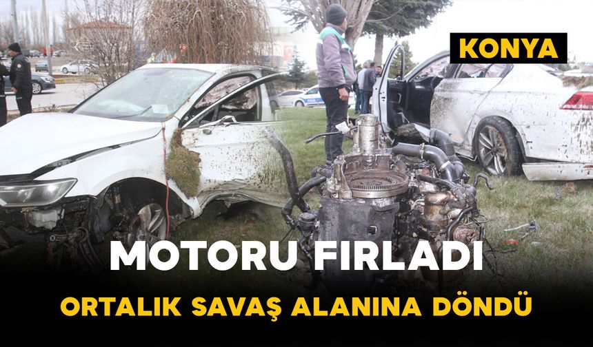 Otomobil kavşakta devrildi: Ortalık savaş alanına döndü