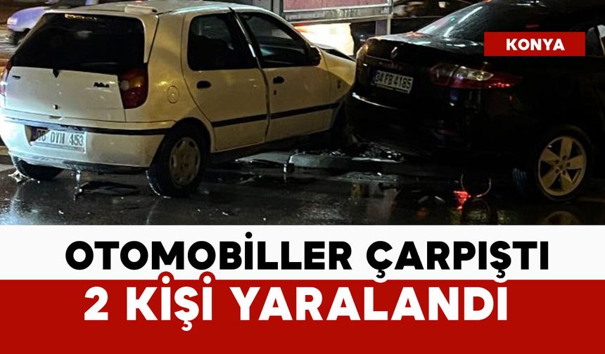 Otomobiller çarpıştı: 2 kişi yaralı