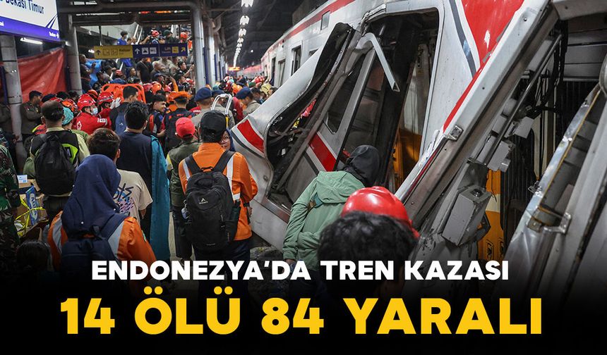 Endonezya'da tren kazası: 14 ölü, 84 yaralı