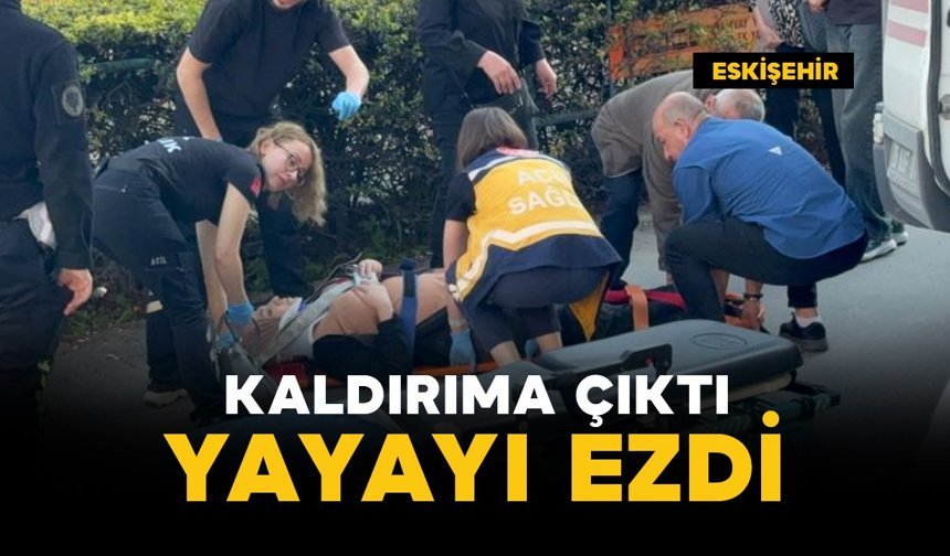 Kaldırımdaki yayayı ezdi: 1 yaralı