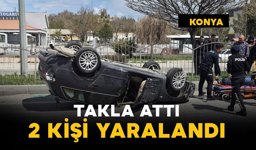 Kontrolden çıktı takla attı: 2 yaralı