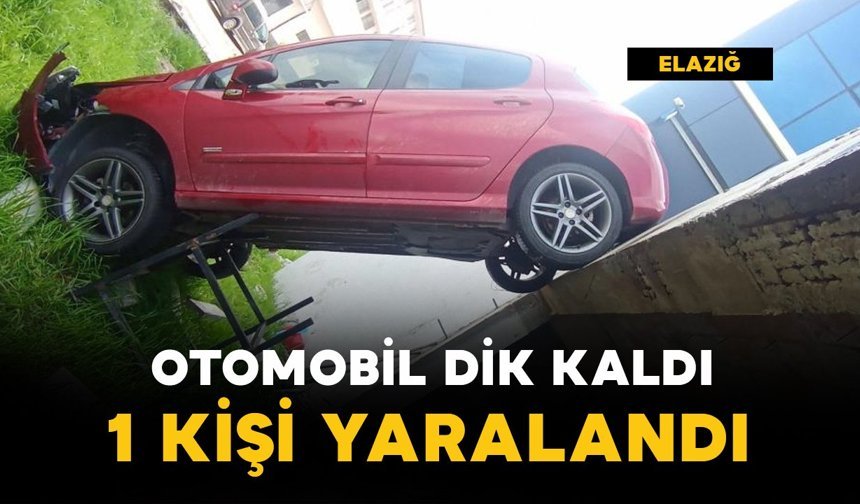 Otomobil dik kaldı: 1 yaralı