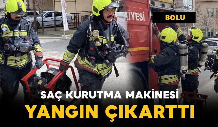 Prizde unutulan saç kurutma makinesi apartmanı yakıyordu