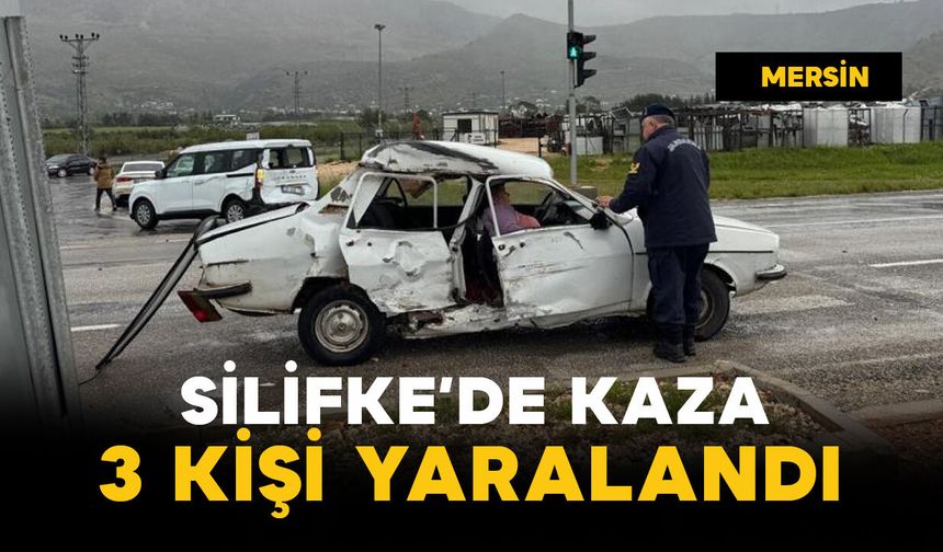 Silifke'de korkutan kaza: 3 yaralı