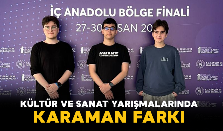 Kültür ve Sanat Yarışmalarında Karaman Farkı