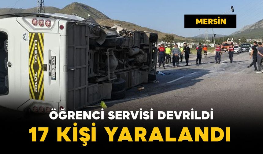 Rus öğrencileri taşıyan servis devrildi: 17 yaralı