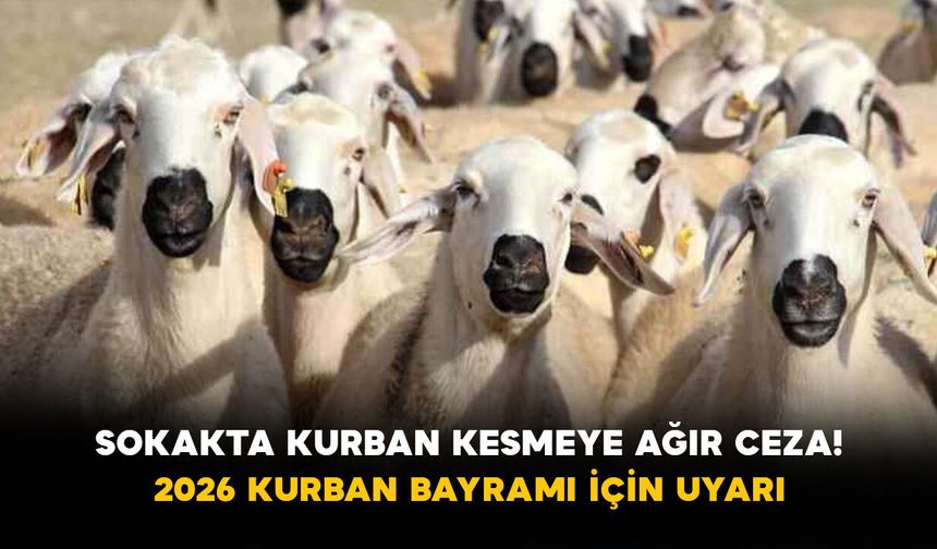Sokakta Kurban Kesmeye Ağır Ceza! 2026 Kurban Bayramı İçin Uyarı