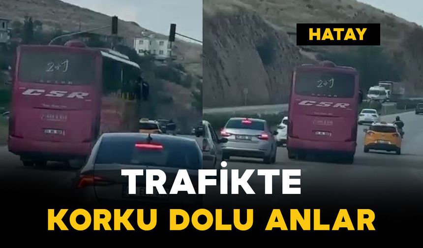 Trafikte korku dolu anlar