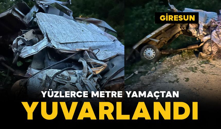 Yüzlerce metrelik yamaçtan yuvarlandı