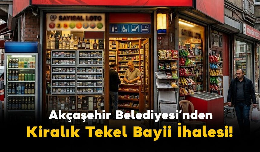 Akçaşehir Belediyesi’nden  Kiralık Tekel Bayii İhalesi!