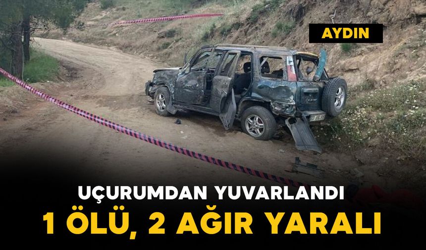 Cip uçurumdan yuvarlandı: 1 ölü 2 ağır yaralı