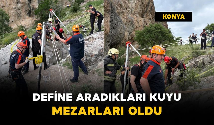Define aramak için açtıkları kuyu mezarları oldu