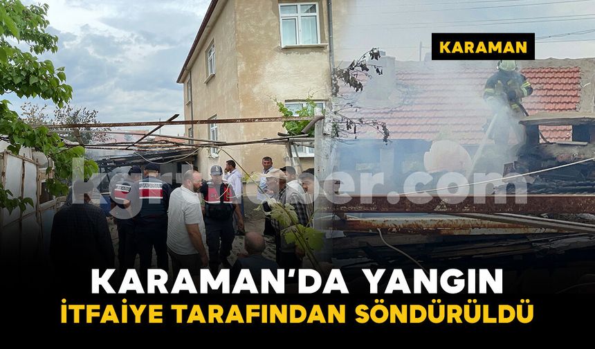 Evin müştemilatında korkutan yangın