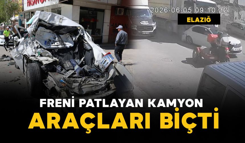 Freni patlayan kamyon araçları biçti: 10 araç zarar gördü, 5 yaralı