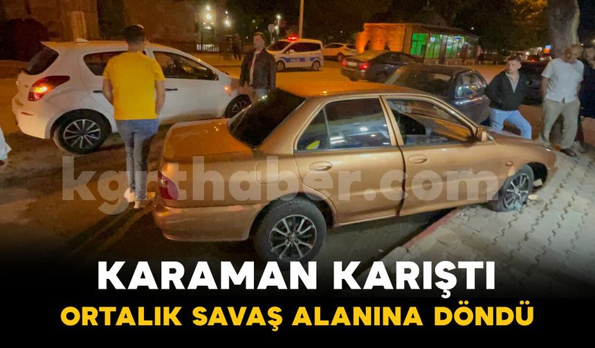 Karaman’da kontrolden çıkan araç ortalığı savaş alanına çevirdi