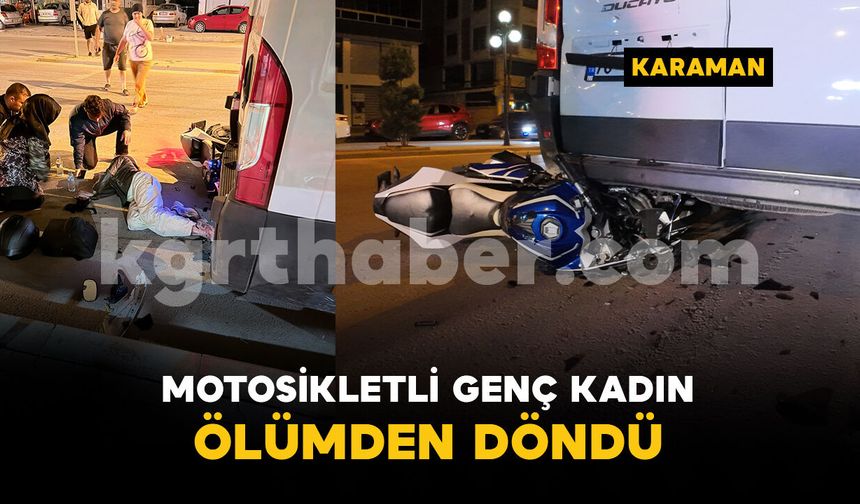 Kontrolden çıkan motosiklet minibüsün altına girdi: 1 yaralı