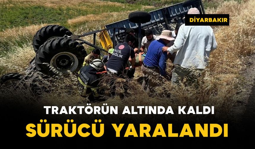 Traktörün altında kalan sürücü yaralandı