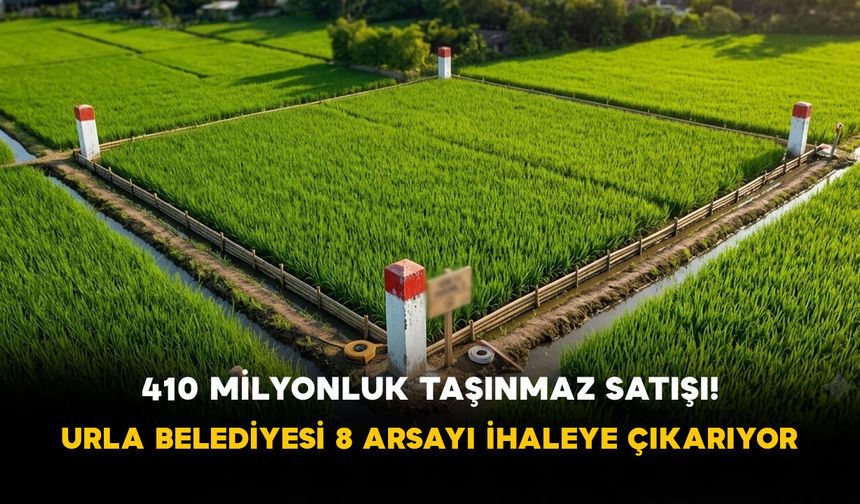 410 Milyonluk Taşınmaz Satışı! Urla Belediyesi 8 Arsayı İhaleye Çıkarıyor