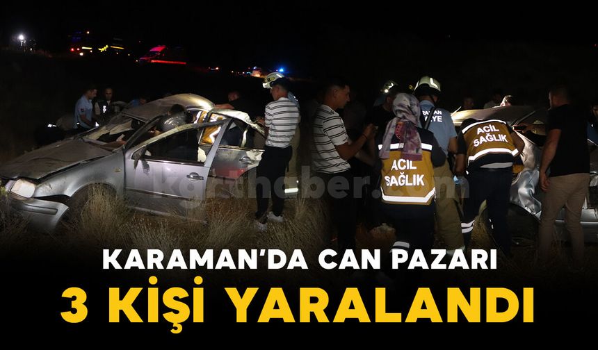 Kontrolden çıkan otomobil şarampole takla attı: 3 yaralı