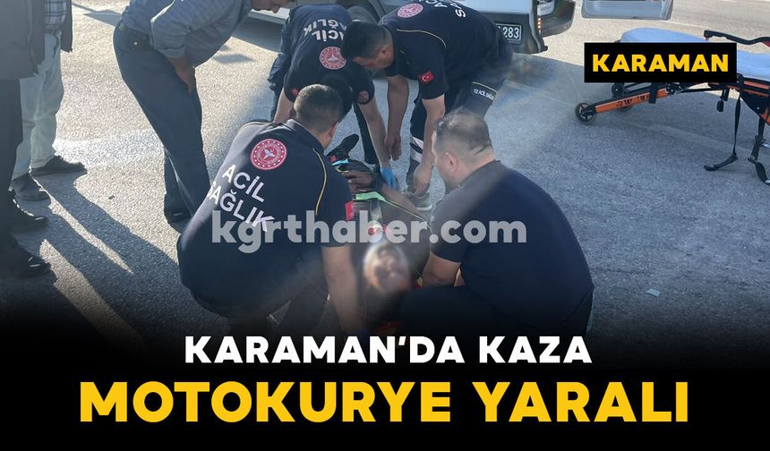 Köprülü kavşak altında motosiklet ile otomobil çarpıştı: 1 yaralı