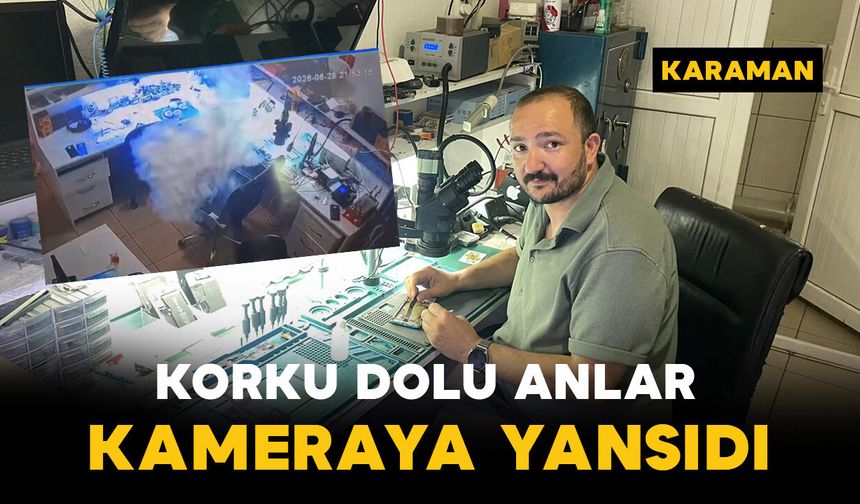Telefon tamircisindeki telefon böyle yandı: o anlar kamerada
