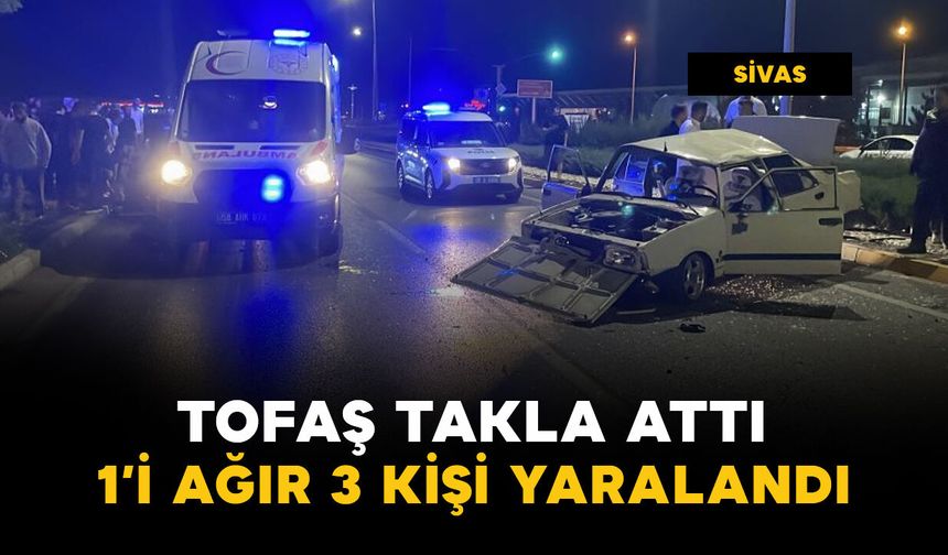Tofaş otomobil takla attı: 1’i ağır 3 yaralı