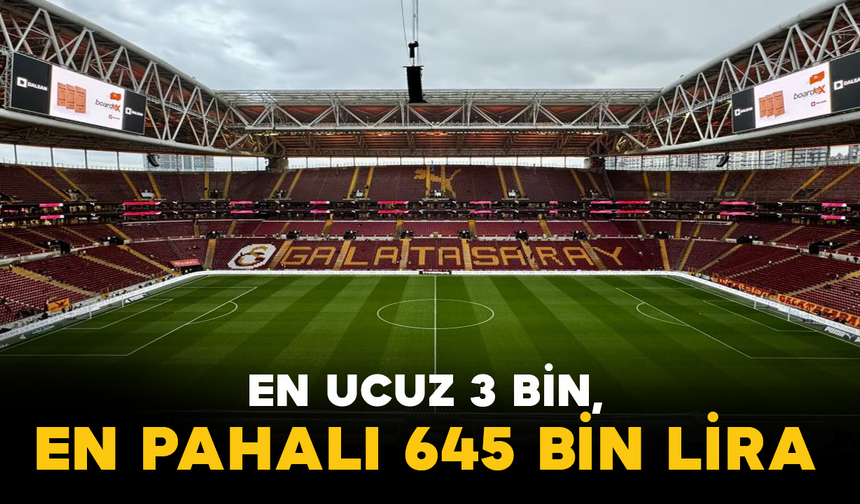 En Ucuz 3 Bin, En Pahalı 645 Bin Lira
