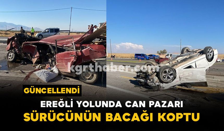 Ereğli Yolunda Can Pazarı: Feci Kazada Sürücü Bacağından Ağır Yaralandı