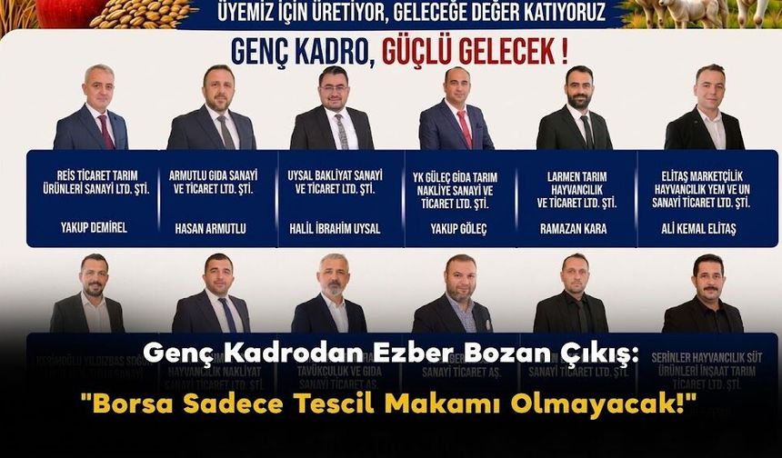 Genç Kadrodan Ezber Bozan Çıkış: "Borsa Sadece Tescil Makamı Olmayacak!"