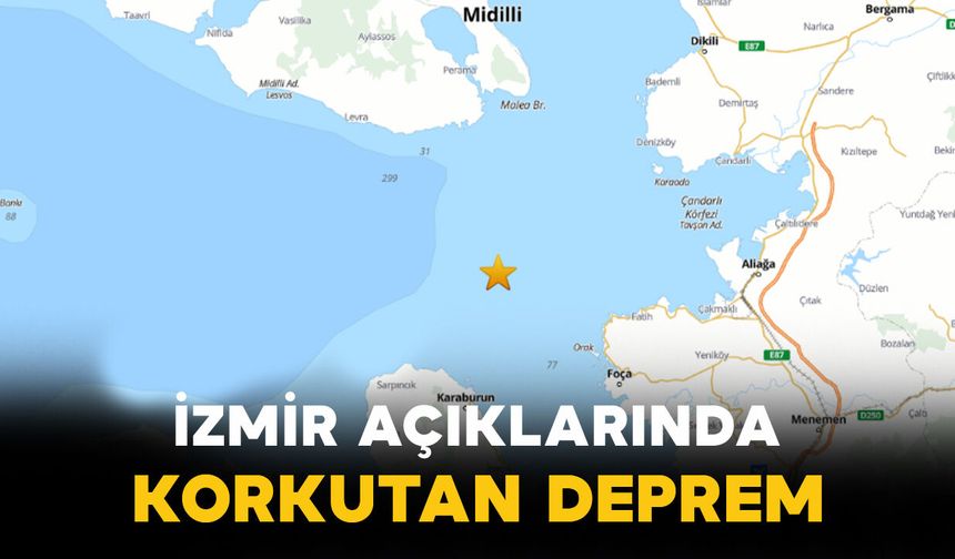 İzmir Açıklarında Korkutan Deprem