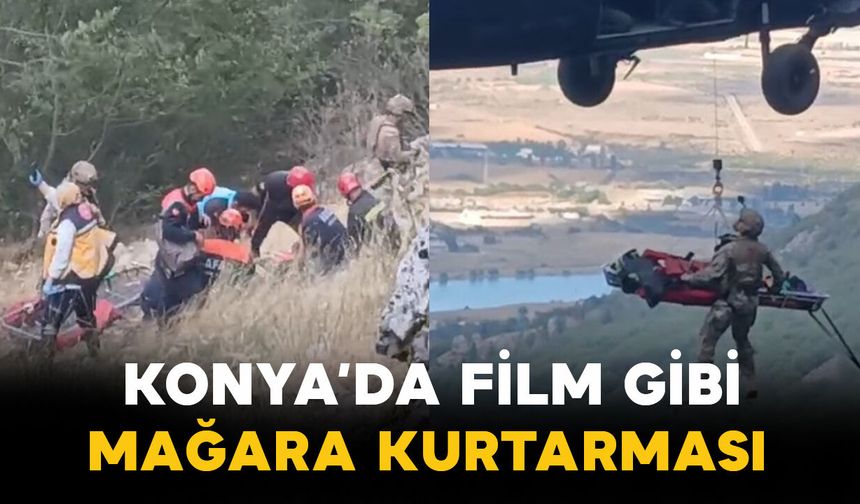 Mağarada yaralanan kadın, askeri helikopterle kurtarıldı