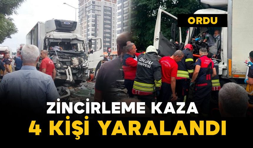 Zincirleme trafik kazası korkuttu: 4  kişi yaralandı
