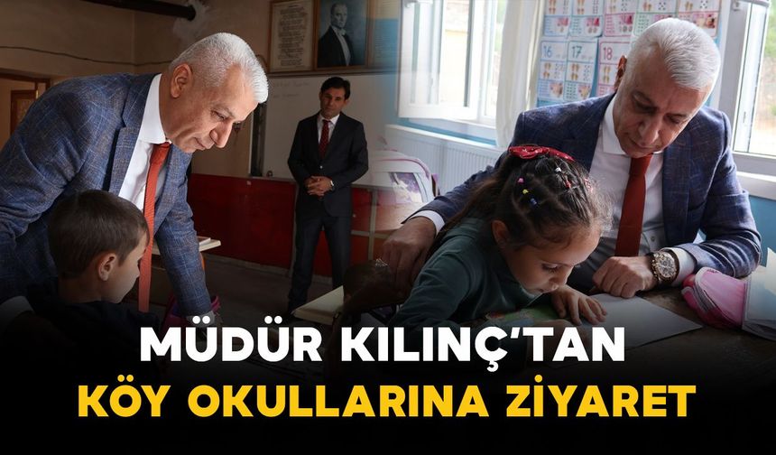 Karaman'da Müdür Kılınç 4 köy okulunu ziyaret etti