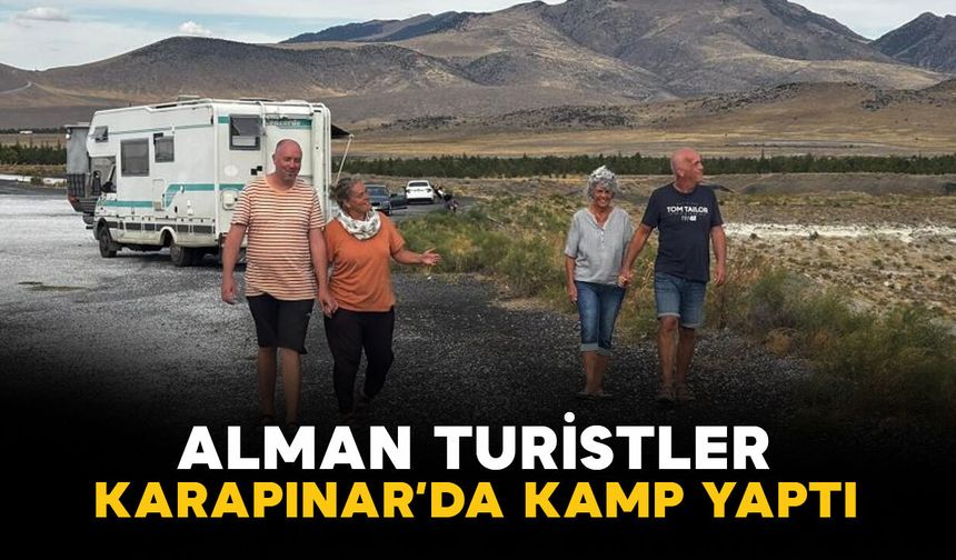 Karapınar'da Meke Gölü ve Acıgöl'de kamp yapan Alman turistler hayran kaldı