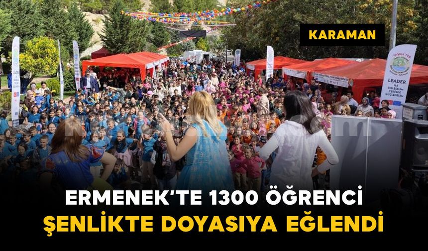 Ermenek'te dev çocuk şenliği: Yaklaşık 1300 öğrenci doyasıya eğlendi