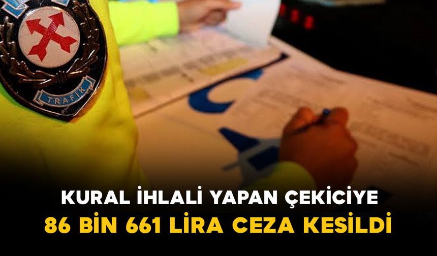 Karaman-Ereğli yolunda brandasız taşımacılığa 86 bin 661 lira ceza