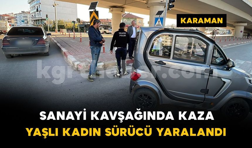 Karaman'da otomobille çarpışan elektrikli araç devrildi: 1 yaralı