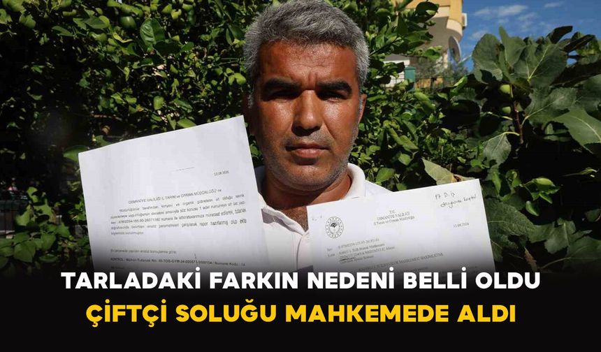 Tarladaki farkın nedeni belli oldu: Çiftçi soluğu mahkemede aldı