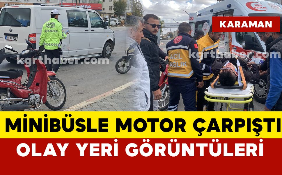 Karaman'da mezarlık kavşağında kaza: 1 yaralı