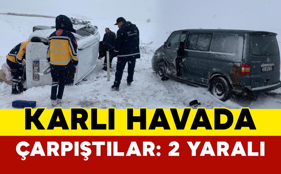 Çorum'da Hafif Ticari Araç ile Minibüs Çarpıştı: 2 Yaralı