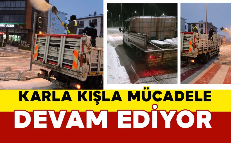 Karaman Belediyesi Karla Mücadele Çalışmalarını Sürdürüyor