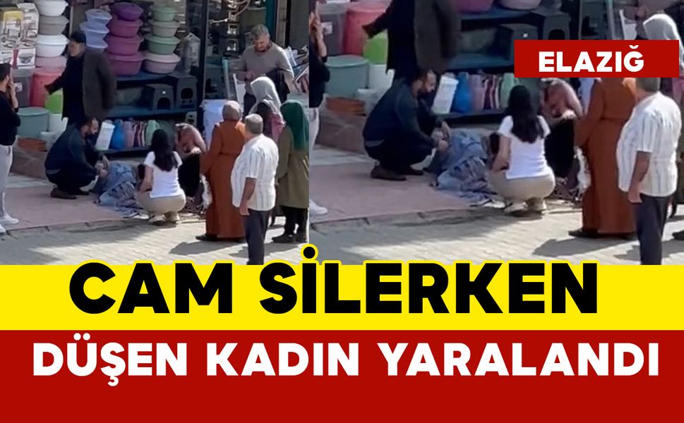 Cam silerken 1. kattan düşen kadın yaralandı