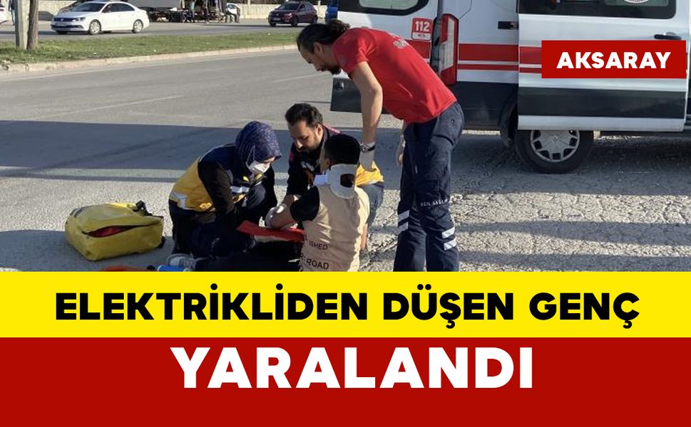 Elektrikli Motosikletten Düşen 15 Yaşındaki Genç Yaralandı