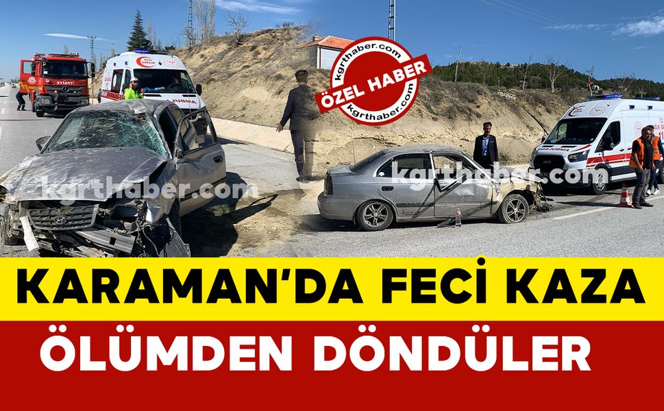 Karaman-Mersin yolunda kontrolden çıkan otomobil takla attı: 2 yaralı