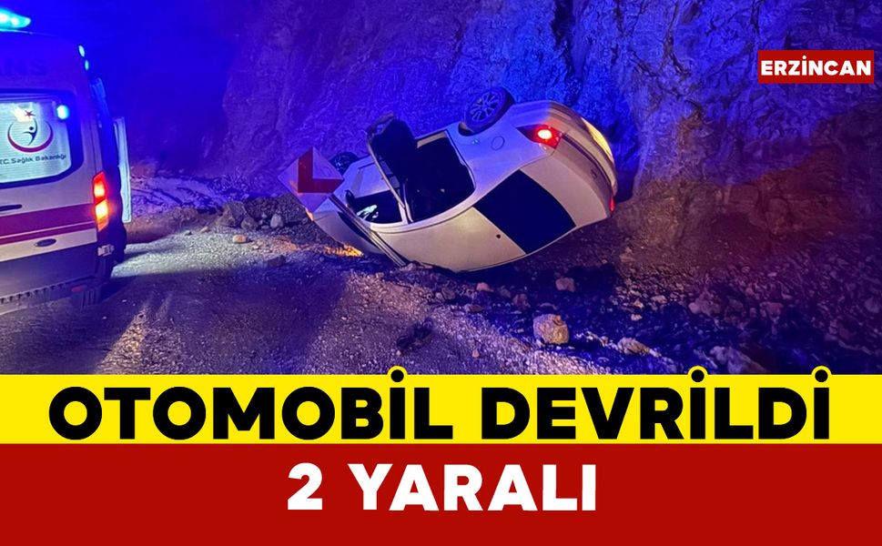 Araba Devrildi: 2 Yaralı