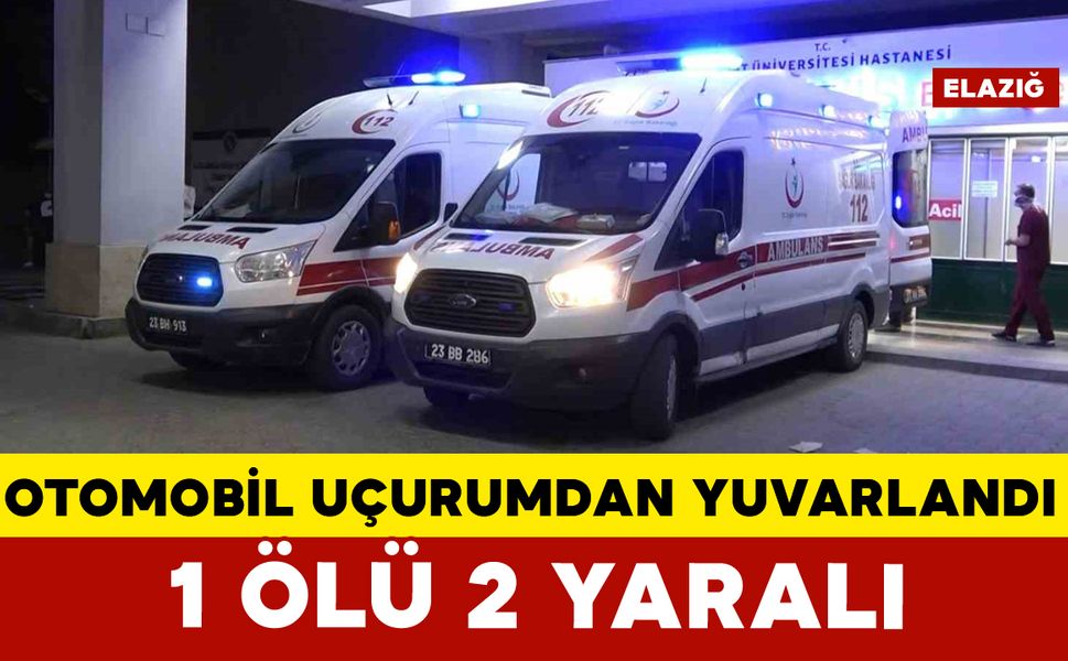 Elazığ’da otomobil uçurumdan yuvarlandı: 1 ölü, 2 yaralı