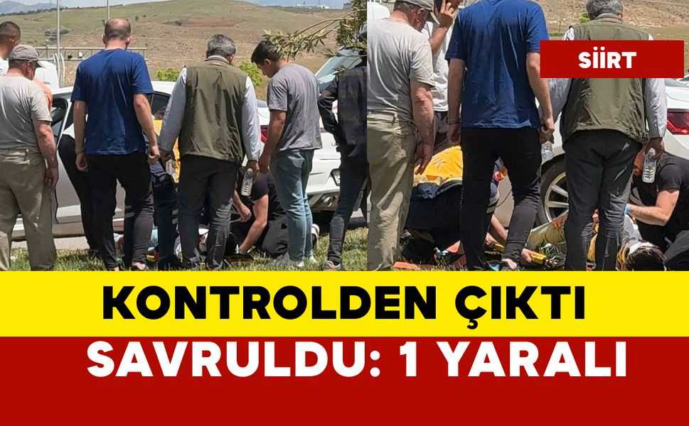 Kontrolden çıktı savruldu: 1 yaralı
